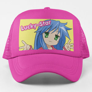 NEW Lucky Star Konata Izumi Billboard Foam Trucker Snapback Hat HOT PINK